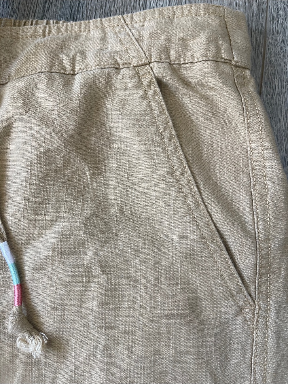 J. Crew Casual Drawstring Linen-Blend Trousers - Beige - Picture 4 of 14